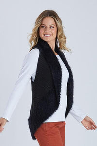 THREADZ_FAUX FUR VEST _ _ Ebony Boutique NZ