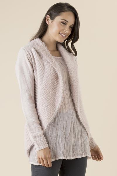 THREADZ_FAUX FURRY CARDIGAN _ _ Ebony Boutique NZ