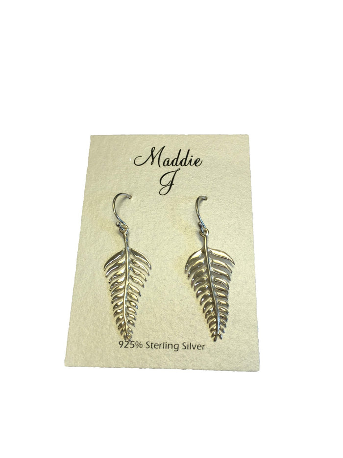 ACCESSORIES_FERN DROP EARRING STERLING SILVER _ _ Ebony Boutique NZ