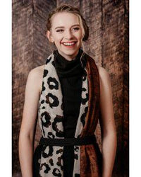 ENHANCE_FLAX SCARF MOCHA _ _ Ebony Boutique NZ