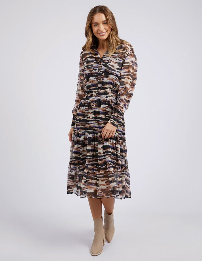 FOXWOOD_MALA ABSTRACT DRESS _ MALA ABSTRACT DRESS _ Ebony Boutique NZ