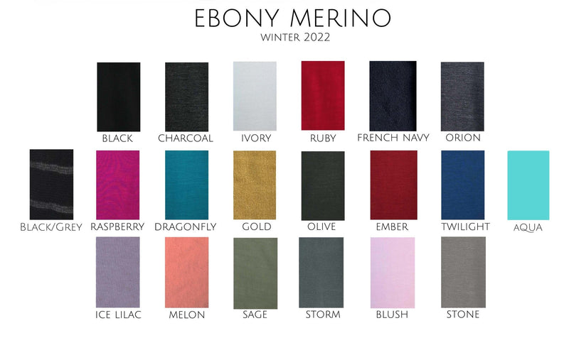 EBONY_WOMENS 100% MERINO WOOL (210) GLOVES _ _ Ebony Boutique NZ