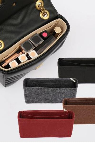 ACCESSORIES_HANDBAG ORGANISER / INSERT FELT BLACK LARGE _ _ Ebony Boutique NZ