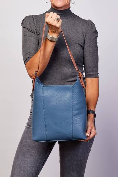 LOUENHIDE_HELENA BAG STEEL BLUE _ _ Ebony Boutique NZ