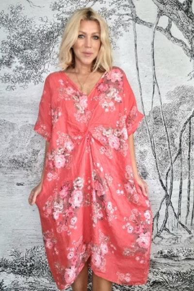 Coral 2024 tea dress