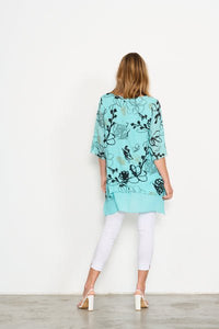 HOLMES AND FALLON_2 LAYER PRINTED TUNIC _ 2 LAYER PRINTED TUNIC _ Ebony Boutique NZ