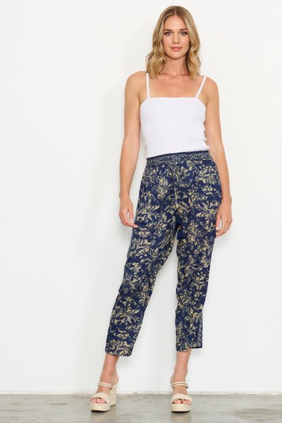 HOLMES AND FALLON_BEADED TASSEL PANT IN PRINT _ BEADED TASSEL PANT IN PRINT _ Ebony Boutique NZ