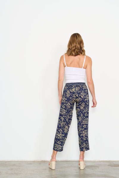 HOLMES AND FALLON_BEADED TASSEL PANT IN PRINT _ BEADED TASSEL PANT IN PRINT _ Ebony Boutique NZ