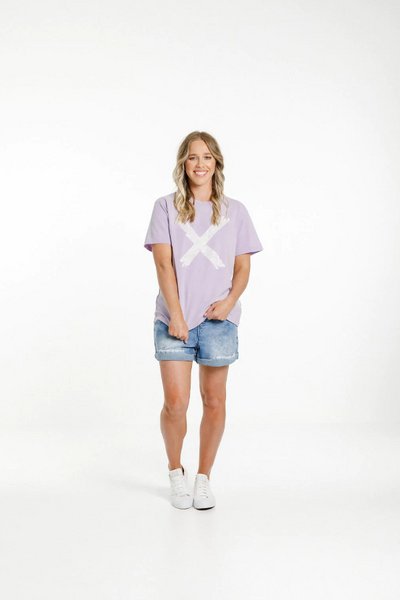 HOME LEE_CHRIS TEE PERIWINKLE WITH STRIPE X _ CHRIS TEE PERIWINKLE WITH STRIPE X _ Ebony Boutique NZ