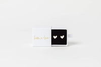 HOME LEE_HEART STUD EARRINGS WHITE _ HEART STUD EARRINGS WHITE _ Ebony Boutique NZ