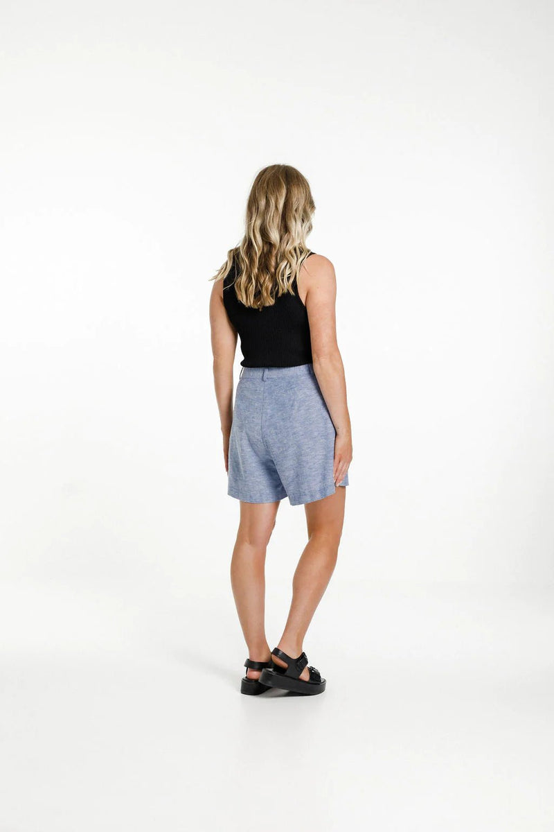 HOME-LEE_NATALIE SHORTS SKY _ NATALIE SHORTS SKY _ Ebony Boutique NZ