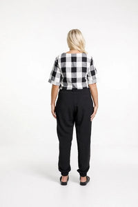 HOME-LEE_SANDRINE TOP GINGHAM CHECK _ SANDRINE TOP GINGHAM CHECK _ Ebony Boutique NZ