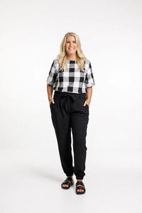 HOME-LEE_SANDRINE TOP GINGHAM CHECK _ SANDRINE TOP GINGHAM CHECK _ Ebony Boutique NZ