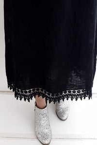 HELGA MAY_JACKIE MAXI LACE EDGE DRESS BLACK _ _ Ebony Boutique NZ