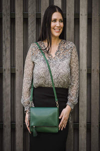 LOUENHIDE_JANE CROSSBODY BAG FOREST GREEN _ _ Ebony Boutique NZ