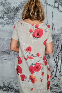HELGA MAY_JUNGE DRESS DELILAH ROSE BEIGE _ _ Ebony Boutique NZ