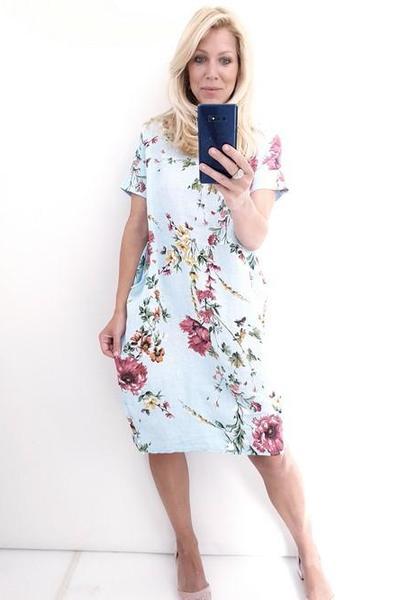 HELGA MAY_JUNGLE DRESS BABY BLUE ELSA BLOSSOM _ _ Ebony Boutique NZ