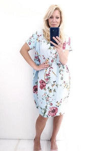 HELGA MAY_JUNGLE DRESS BABY BLUE ELSA BLOSSOM _ _ Ebony Boutique NZ