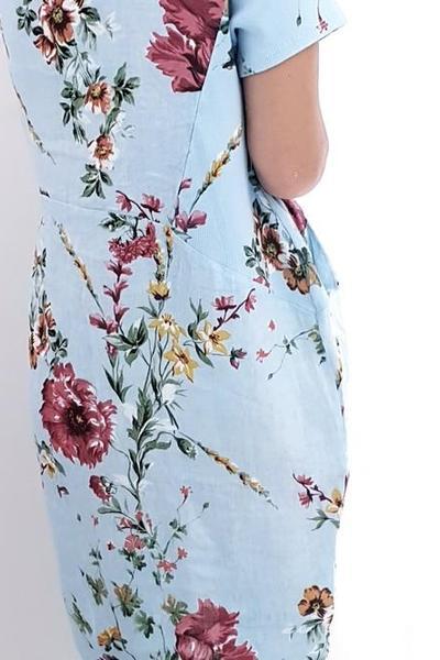 HELGA MAY_JUNGLE DRESS BABY BLUE ELSA BLOSSOM _ _ Ebony Boutique NZ