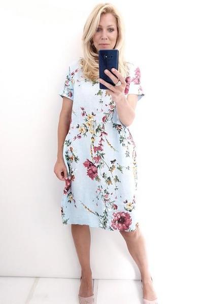 HELGA MAY_JUNGLE DRESS BABY BLUE ELSA BLOSSOM _ _ Ebony Boutique NZ