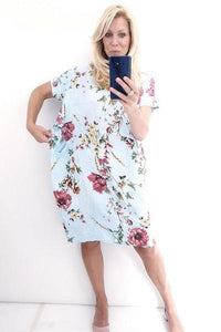 HELGA MAY_JUNGLE DRESS BABY BLUE ELSA BLOSSOM _ _ Ebony Boutique NZ