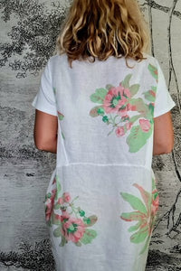 HELGA MAY_JUNGLE DRESS BELLA ROSE WHITE _ _ Ebony Boutique NZ