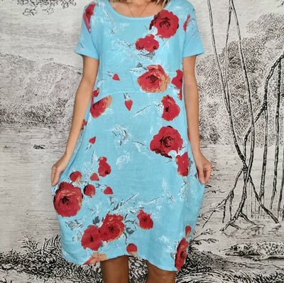 HELGA MAY_JUNGLE DRESS DELILAH ROSE AQUA BLUE _ _ Ebony Boutique NZ