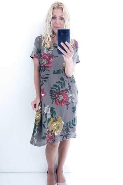 HELGA MAY_JUNGLE DRESS FERN ROSE MOCHA _ _ Ebony Boutique NZ