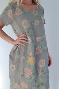 HELGA MAY_JUNGLE DRESS GENTLE ROSE MOCHA _ _ Ebony Boutique NZ