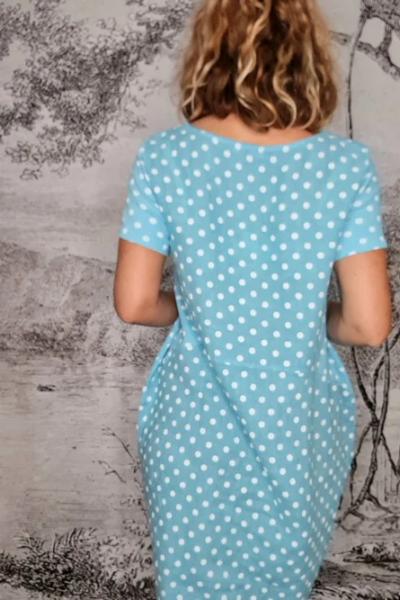 HELGA MAY_JUNGLE DRESS MINI POLKA DOT AQUA BLUE _ _ Ebony Boutique NZ