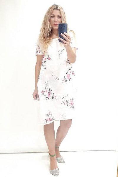 HELGA MAY_JUNGLE DRESS ODD ROSE WHITE _ _ Ebony Boutique NZ