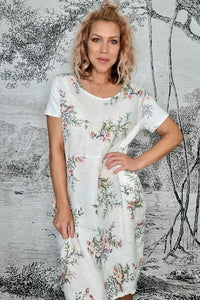 HELGA MAY_JUNGLE DRESS PARIS WHITE _ _ Ebony Boutique NZ