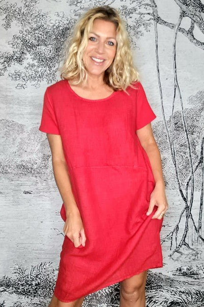 HELGA MAY_JUNGLE DRESS RED _ _ Ebony Boutique NZ