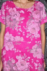 HELGA MAY_JUNGLE DRESS SCARLETT ROSE HOT PINK _ _ Ebony Boutique NZ