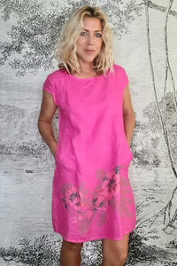 HELGA MAY_KENNEDY DRESS BELLA ROSE HOT PINK _ _ Ebony Boutique NZ