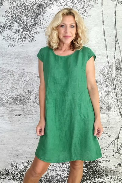 HELGA MAY_KENNEDY DRESS LEAF GREEN _ _ Ebony Boutique NZ