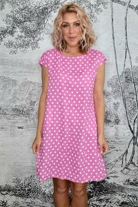 HELGA MAY_KENNEDY DRESS POLKA DOT BUBBLEGUM _ _ Ebony Boutique NZ