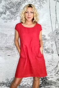 HELGA MAY_KENNEDY DRESS RED _ _ Ebony Boutique NZ