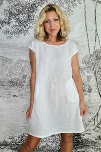 HELGA MAY_KENNEDY DRESS WHITE _ _ Ebony Boutique NZ