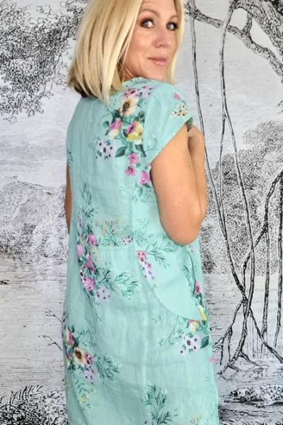 HELGA MAY_KENNEDY DRESS WILDFLOWER MINT _ _ Ebony Boutique NZ