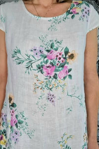HELGA MAY_KENNEDY DRESS WILDFLOWER WHITE _ _ Ebony Boutique NZ