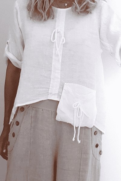 HELGA MAY_LINEN ROPE TOP WHITE _ _ Ebony Boutique NZ