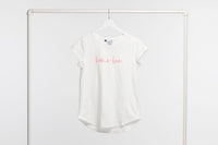 HOME-LEE_LOGO TEE WHITE WITH PINK PRINT _ _ Ebony Boutique NZ