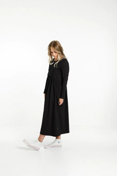 HOME-LEE_LONG SLEEVE MARGOT DRESS - BLACK _ _ Ebony Boutique NZ