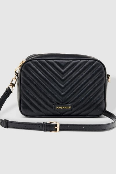 LOUENHIDE_ANASTASIA QUILTED BROSSBODY BAG BLACK _ ANASTASIA QUILTED BROSSBODY BAG BLACK _ Ebony Boutique NZ