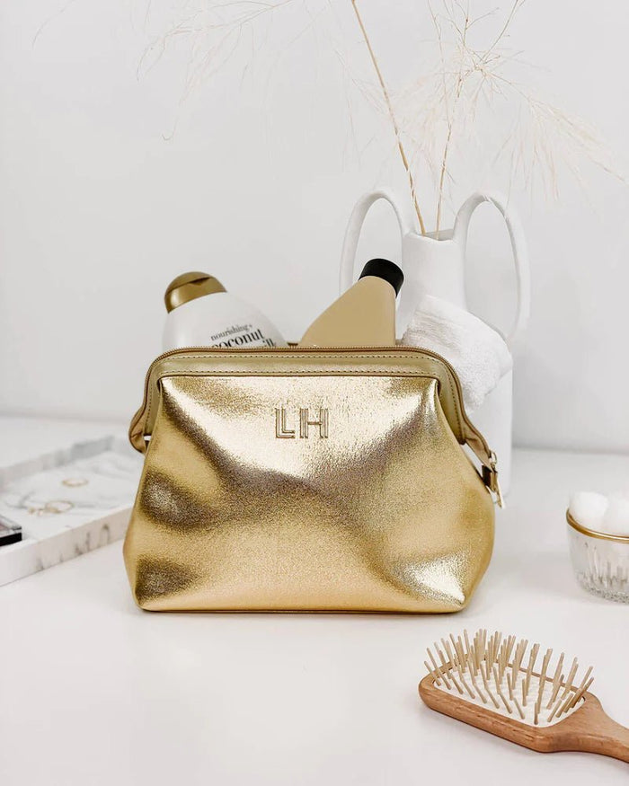 LOUENHIDE_ELIZA NEOPRENE MAKEUP BAG GOLD _ ELIZA NEOPRENE MAKEUP BAG GOLD _ Ebony Boutique NZ