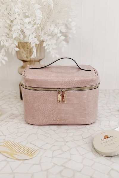 Louenhide Madrid Cosmetic Case Croc | Baby Pink | Travel Bags NZ ...