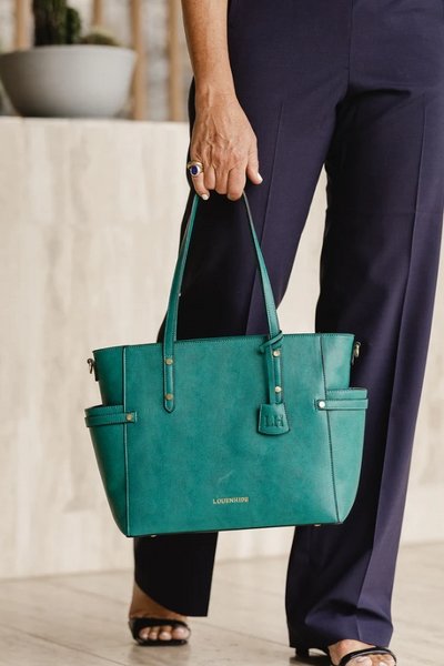 LOUENHIDE_TOULOUSE TOTE BAG LIZARD TEAL _ TOULOUSE TOTE BAG LIZARD TEAL _ Ebony Boutique NZ