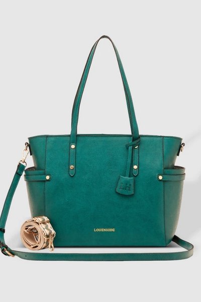 LOUENHIDE_TOULOUSE TOTE BAG LIZARD TEAL _ TOULOUSE TOTE BAG LIZARD TEAL _ Ebony Boutique NZ