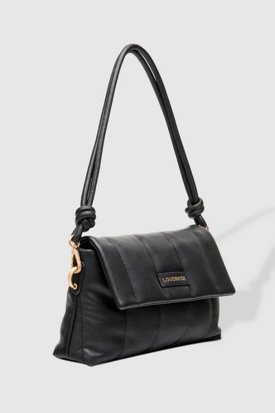 LOUENHIDE_UTAH SHOULDER BAG PUFFER BLACK _ UTAH SHOULDER BAG PUFFER BLACK _ Ebony Boutique NZ